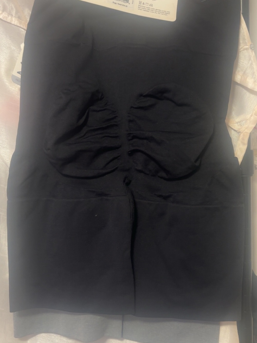 Black High-Waist Shaping Shorts with Ruched Lift